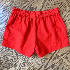 J. Crew Coral Red Shorts with Elastic Waistband